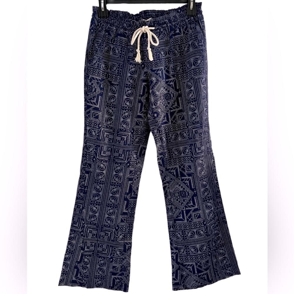 Roxy SZ L Blue Drawstring Pants 32” Inseam NWT